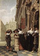 Conversation outside a Castle gfh